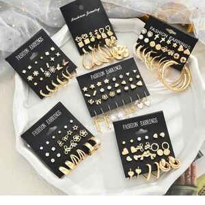 Gold Fashion Earrings Set